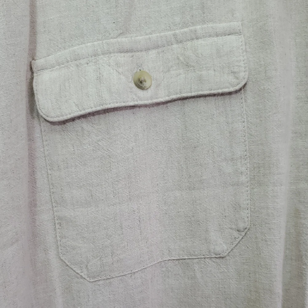 Linen-Blend Utility Short-Sleeve Shirt - Size XXL - Picture 4 of 13